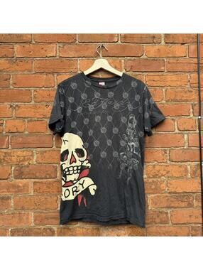 Ed hardy by Christian audigier all over print skull t shirt